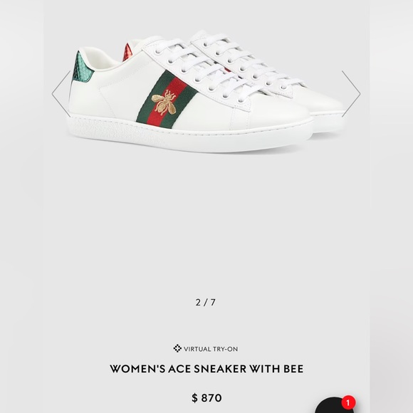 Gucci Ace Sneaker with Bee - Picture 7 of 7